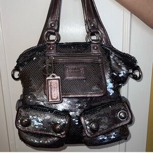 Coach poppy sequin purse